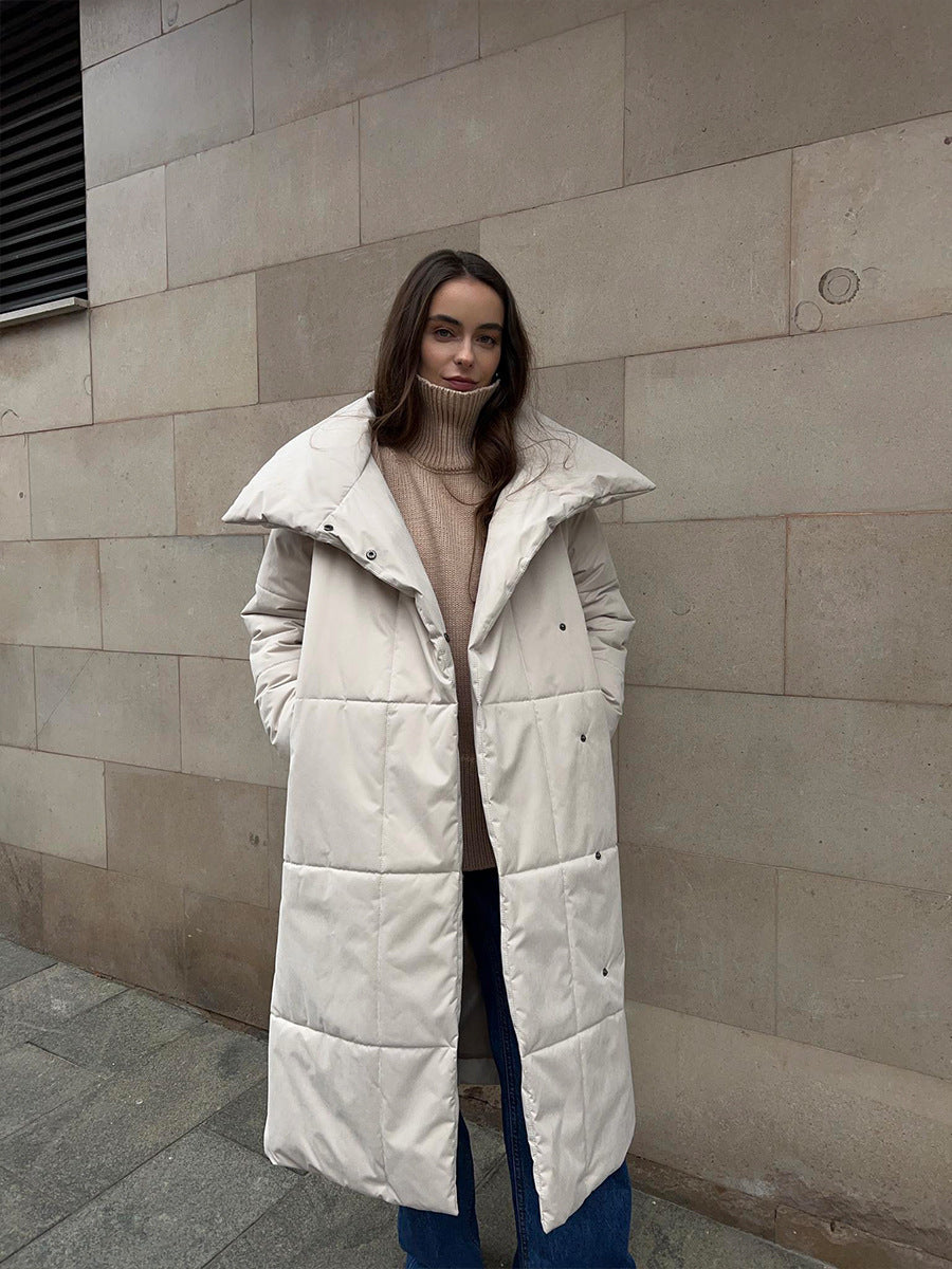 Women's Fashion Large Lapel Long Coat