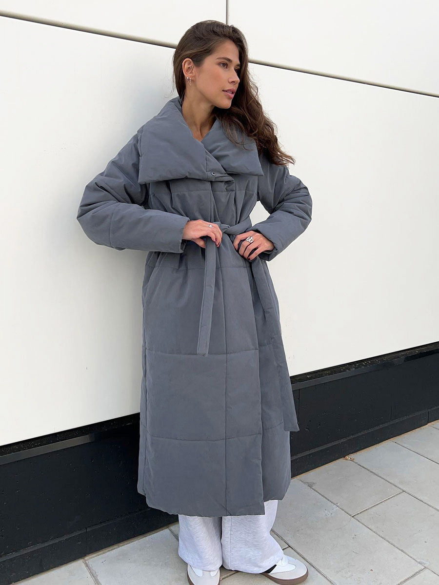 Women's Fashion Large Lapel Long Coat