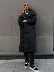 Women's Fashion Large Lapel Long Coat