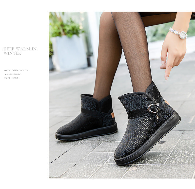Fleece-Lined Winter Ankle Boots
