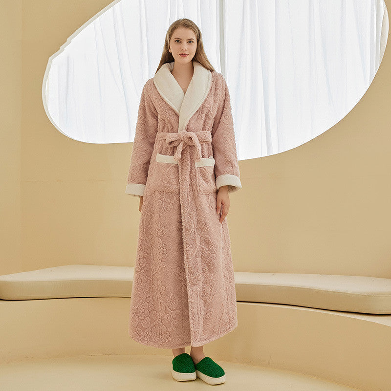 Thickened Flannel Nightgown