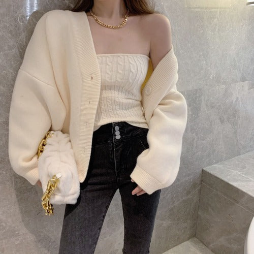 Tube Top Knitted Sweater