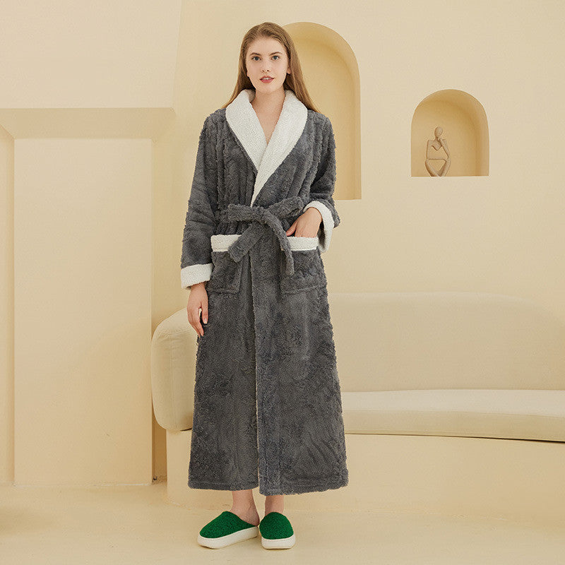 Thickened Flannel Nightgown