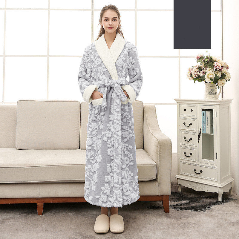 Thickened Flannel Nightgown