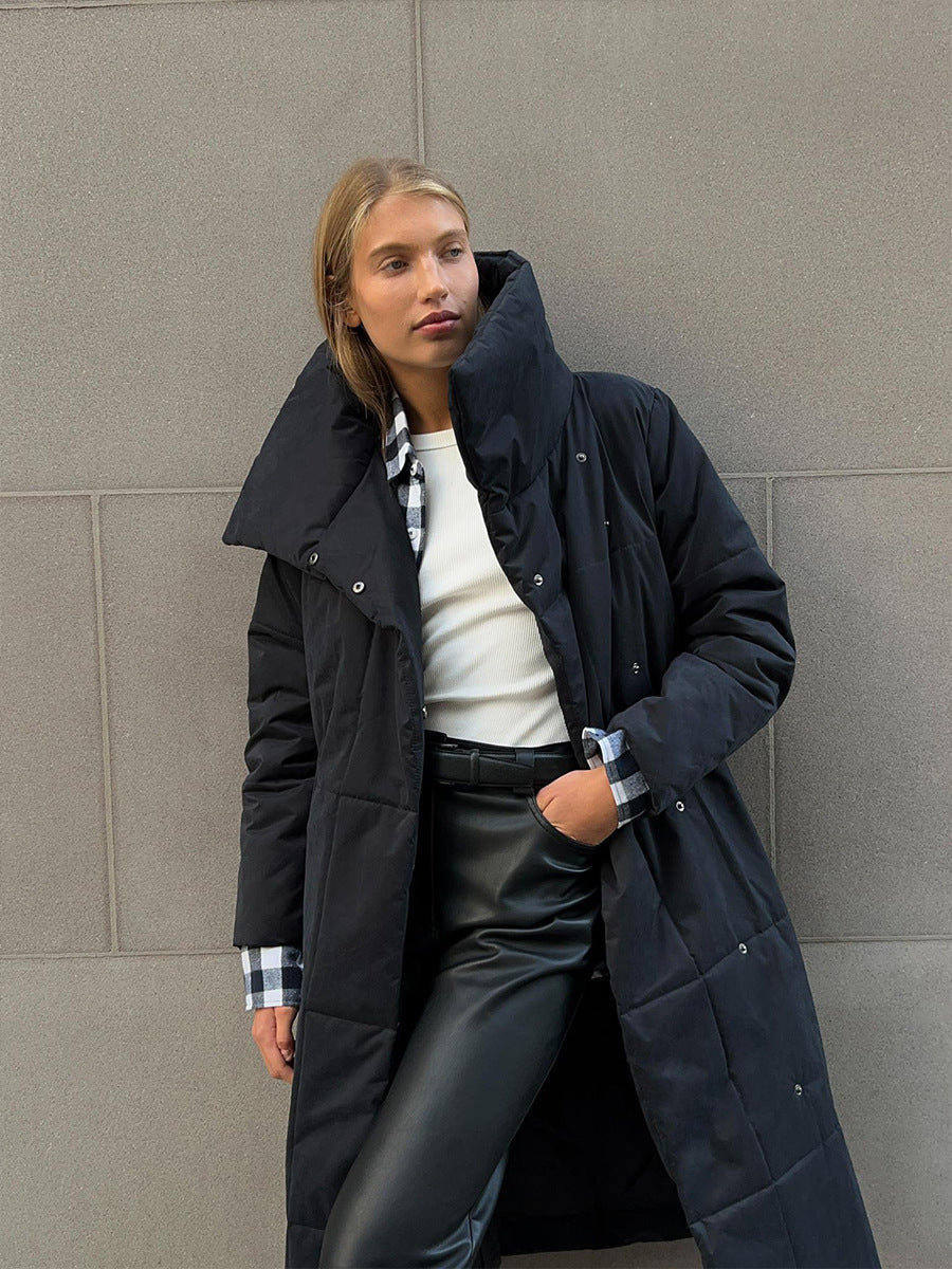 Women's Fashion Large Lapel Long Coat