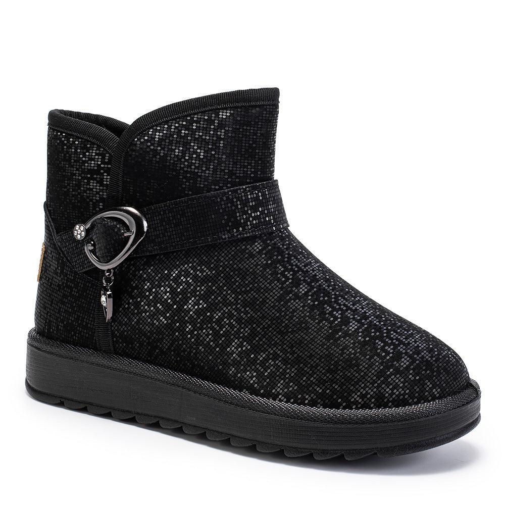 Fleece-Lined Winter Ankle Boots