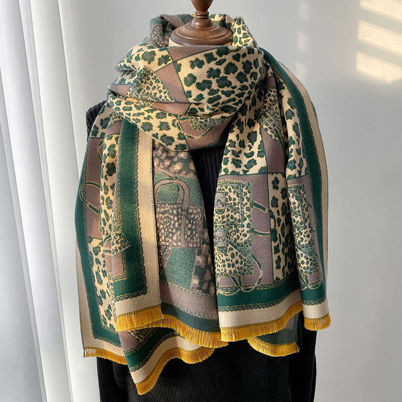 Color-Blocked Cashmere Scarf