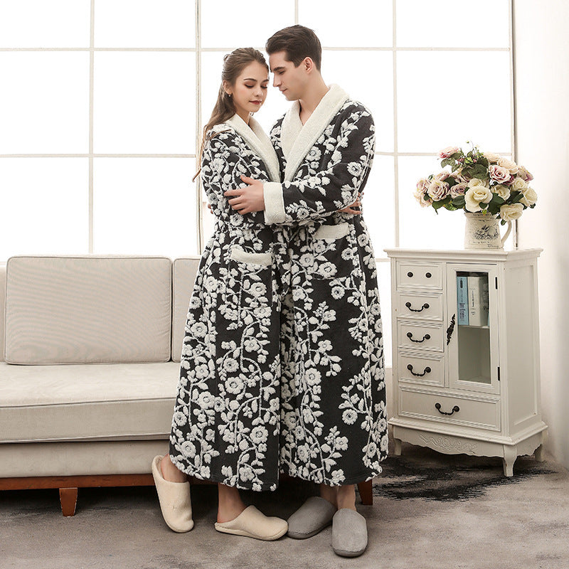 Thickened Flannel Nightgown
