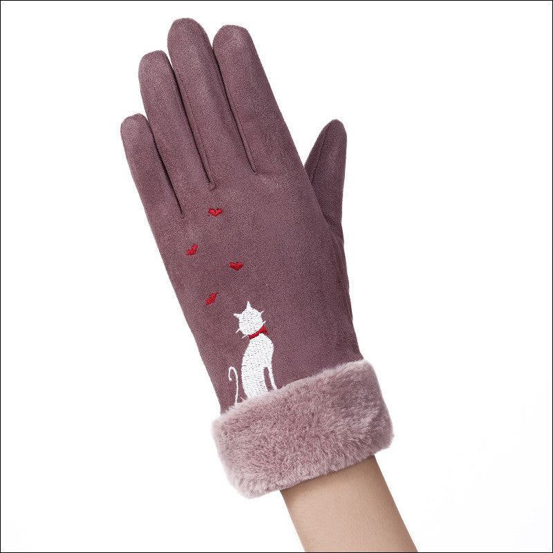 Women's Winter Suede Gloves