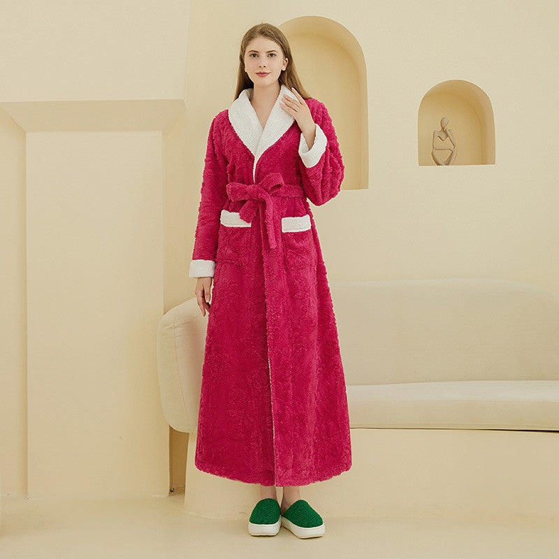 Thickened Flannel Nightgown