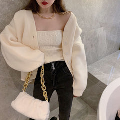 Tube Top Knitted Sweater