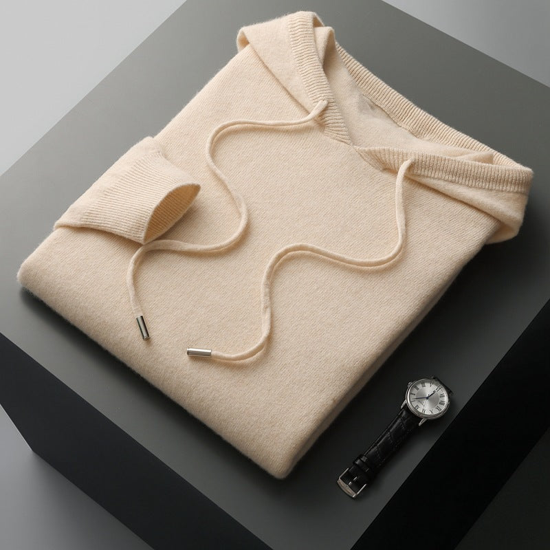 Hooded Long-Sleeved Sweater Pullover