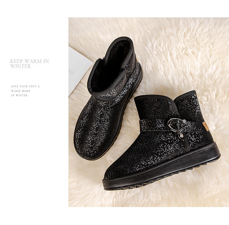 Fleece-Lined Winter Ankle Boots