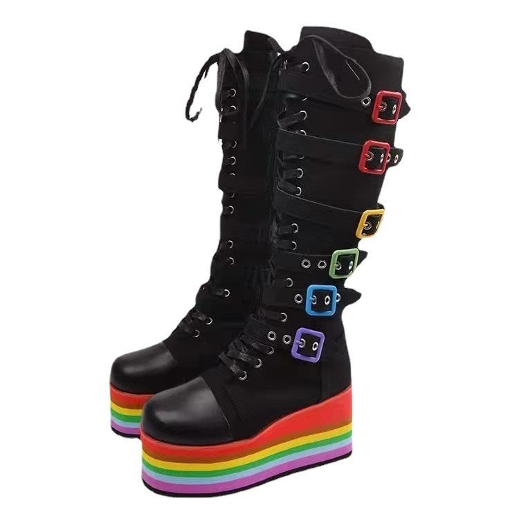 High Heel Thick Sole High Boots